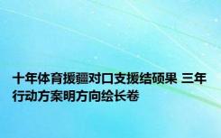 十年体育援疆对口支援结硕果 三年行动方案明方向绘长卷