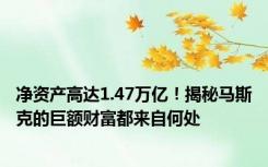 净资产高达1.47万亿！揭秘马斯克的巨额财富都来自何处