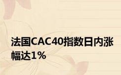 法国CAC40指数日内涨幅达1%