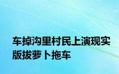 车掉沟里村民上演现实版拔萝卜拖车