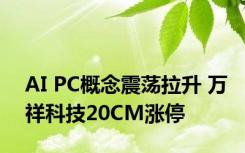 AI PC概念震荡拉升 万祥科技20CM涨停