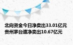 北向资金今日净卖出33.01亿元 贵州茅台遭净卖出10.67亿元