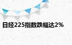 日经225指数跌幅达2%