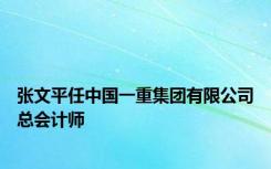 张文平任中国一重集团有限公司总会计师