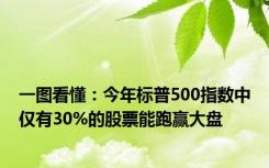 一图看懂：今年标普500指数中仅有30%的股票能跑赢大盘