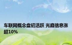 车联网概念盘初活跃 光庭信息涨超10%