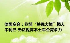 德国商会：欧盟“关税大棒”损人不利己 无法提高本土车企竞争力