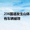 236国道发生山体塌方 有车辆被埋