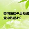 药明康德午后短线跳水 盘中跌超4%