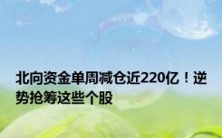 北向资金单周减仓近220亿！逆势抢筹这些个股