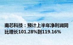 南芯科技：预计上半年净利润同比增长101.28%到119.16%