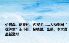 价格战、商业化、AI安全……大模型圈“优等生”王小川、杨植麟、张鹏、李大海最新激辩