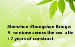 Shenzhen-Zhongshan Bridge: A  rainbow across the sea  after 7 years of construct