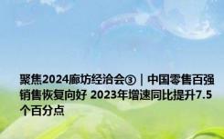 聚焦2024廊坊经洽会③｜中国零售百强销售恢复向好 2023年增速同比提升7.5个百分点