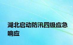 湖北启动防汛四级应急响应