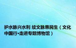 护水脉兴水利 续文脉惠民生（文化中国行·走进专题博物馆）