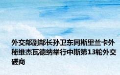 外交部副部长孙卫东同斯里兰卡外秘维杰瓦德纳举行中斯第13轮外交磋商