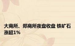 大商所、郑商所夜盘收盘 铁矿石涨超1%