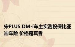 宋PLUS DM-i车主实测投保比亚迪车险 价格是真香