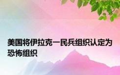 美国将伊拉克一民兵组织认定为恐怖组织