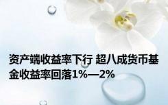 资产端收益率下行 超八成货币基金收益率回落1%—2%