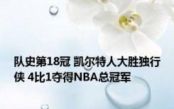 队史第18冠 凯尔特人大胜独行侠 4比1夺得NBA总冠军