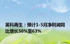 英科再生：预计1-5月净利润同比增长50%至63%