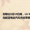 财联社6月19日电，LG Magna向起亚电动汽车供应零部件。