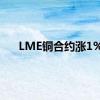 LME铜合约涨1%