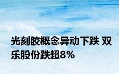 光刻胶概念异动下跌 双乐股份跌超8%