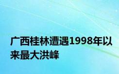 广西桂林遭遇1998年以来最大洪峰