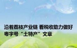 沿着荔枝产业链 看税收助力做好粤字号“土特产”文章