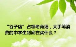 “谷子店”占领老商场，大手笔消费的中学生到底在买什么？