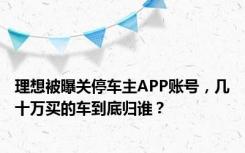 理想被曝关停车主APP账号，几十万买的车到底归谁？