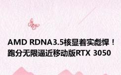 AMD RDNA3.5核显着实彪悍！跑分无限逼近移动版RTX 3050