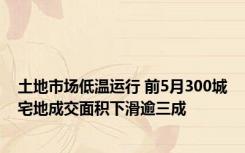 土地市场低温运行 前5月300城宅地成交面积下滑逾三成