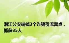 潜江公安端掉3个诈骗引流窝点，抓获35人