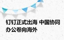 钉钉正式出海 中国协同办公卷向海外