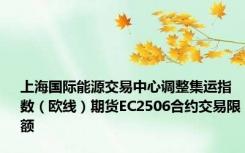 上海国际能源交易中心调整集运指数（欧线）期货EC2506合约交易限额