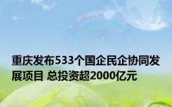 重庆发布533个国企民企协同发展项目 总投资超2000亿元