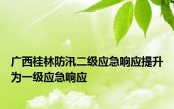 广西桂林防汛二级应急响应提升为一级应急响应