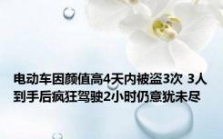 电动车因颜值高4天内被盗3次 3人到手后疯狂驾驶2小时仍意犹未尽