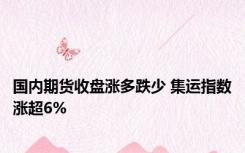 国内期货收盘涨多跌少 集运指数涨超6%