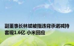 副董事长林斌被指违背承诺减持套现1.6亿 小米回应