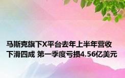 马斯克旗下X平台去年上半年营收下滑四成 第一季度亏损4.56亿美元