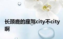 长颈鹿的座驾city不city啊