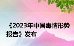 《2023年中国毒情形势报告》发布