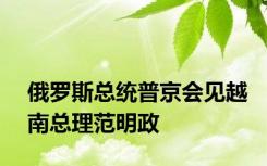 俄罗斯总统普京会见越南总理范明政