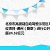 北京市高级别自动驾驶示范区3.0扩区建设项目-通州（勘察）进行公开招标 投资额24.32亿元