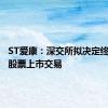 ST爱康：深交所拟决定终止公司股票上市交易